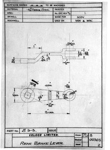 Sample Velocette factory drawing