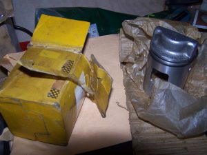 Velocette GTP piston in original Hepolite packaging